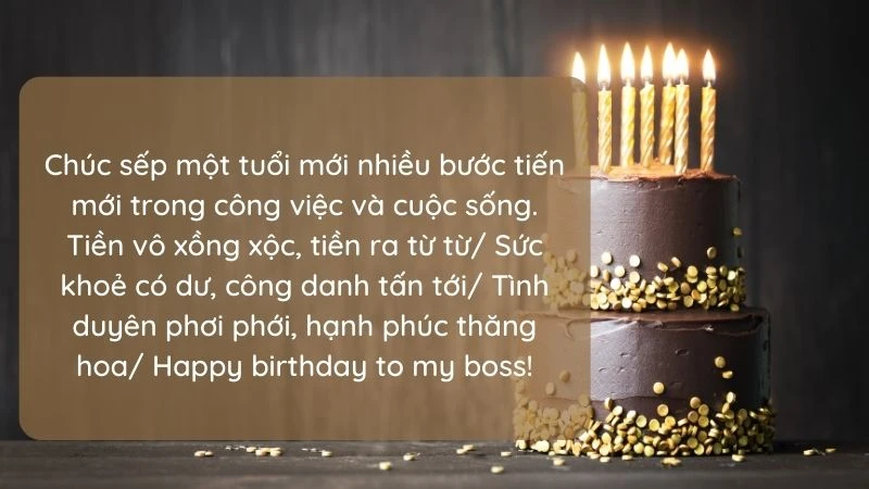 Mẫu thiệp chúc mừng sinh nhật sếp đẹp