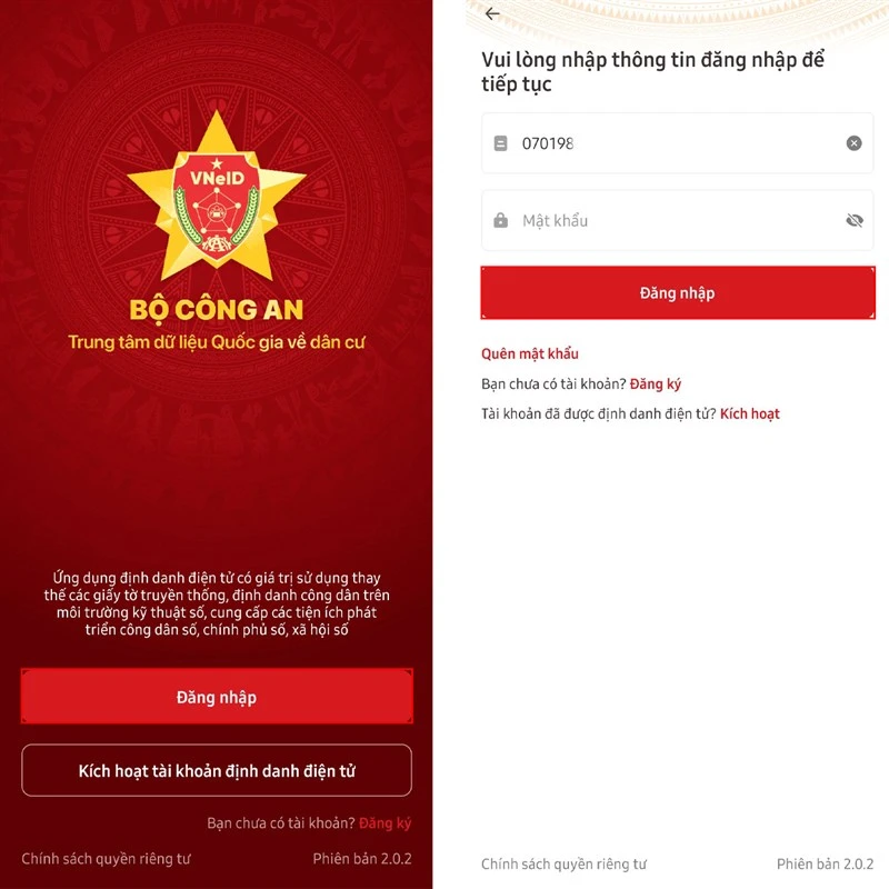 Kích hoạt tài khoản