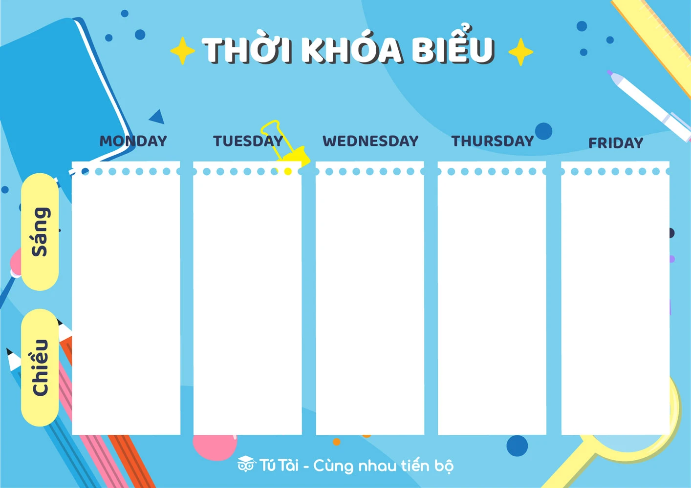 Các Mẫu Thời Khóa Biểu Cho Học Sinh File Powerpoint Word