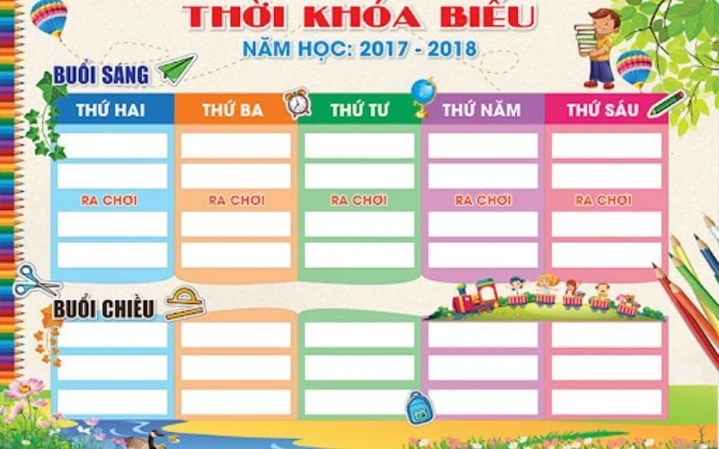 Cách trang trí thời khóa biểu đẹp, độc, lạ, đơn giản dễ làm