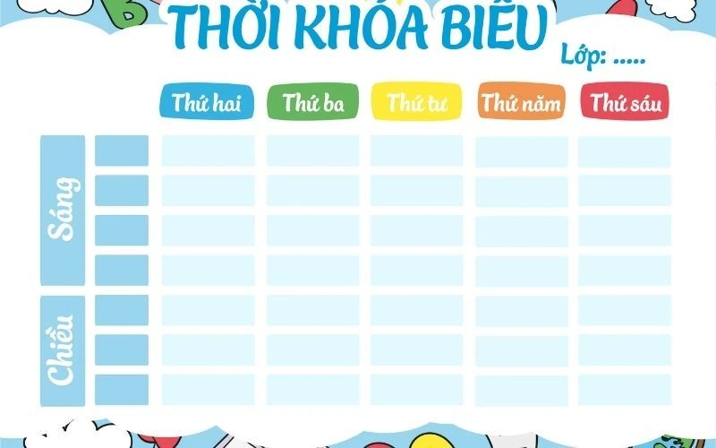 Cách trang trí thời khóa biểu đẹp, độc, lạ, đơn giản dễ làm