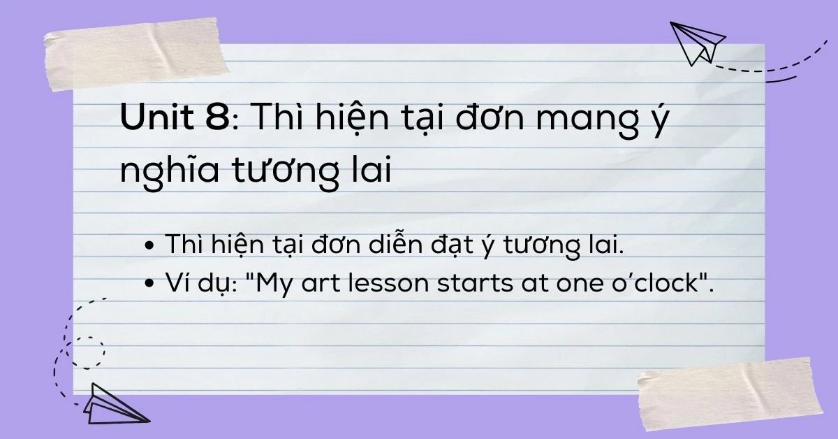 Tóm tắt ngữ pháp 12 Unit - Tiếng Anh lớp 8 sách Global Success