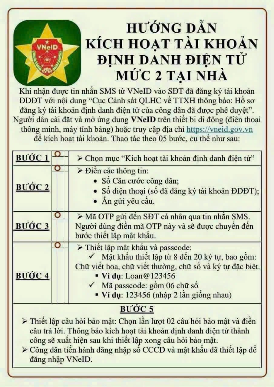 Cài đặt định danh điện tử mức 2 trong thời đại số